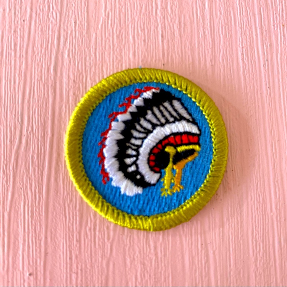Small Iron On Patch Iron On Or Sew On Indian Feather Headdress Headwear Ceremony